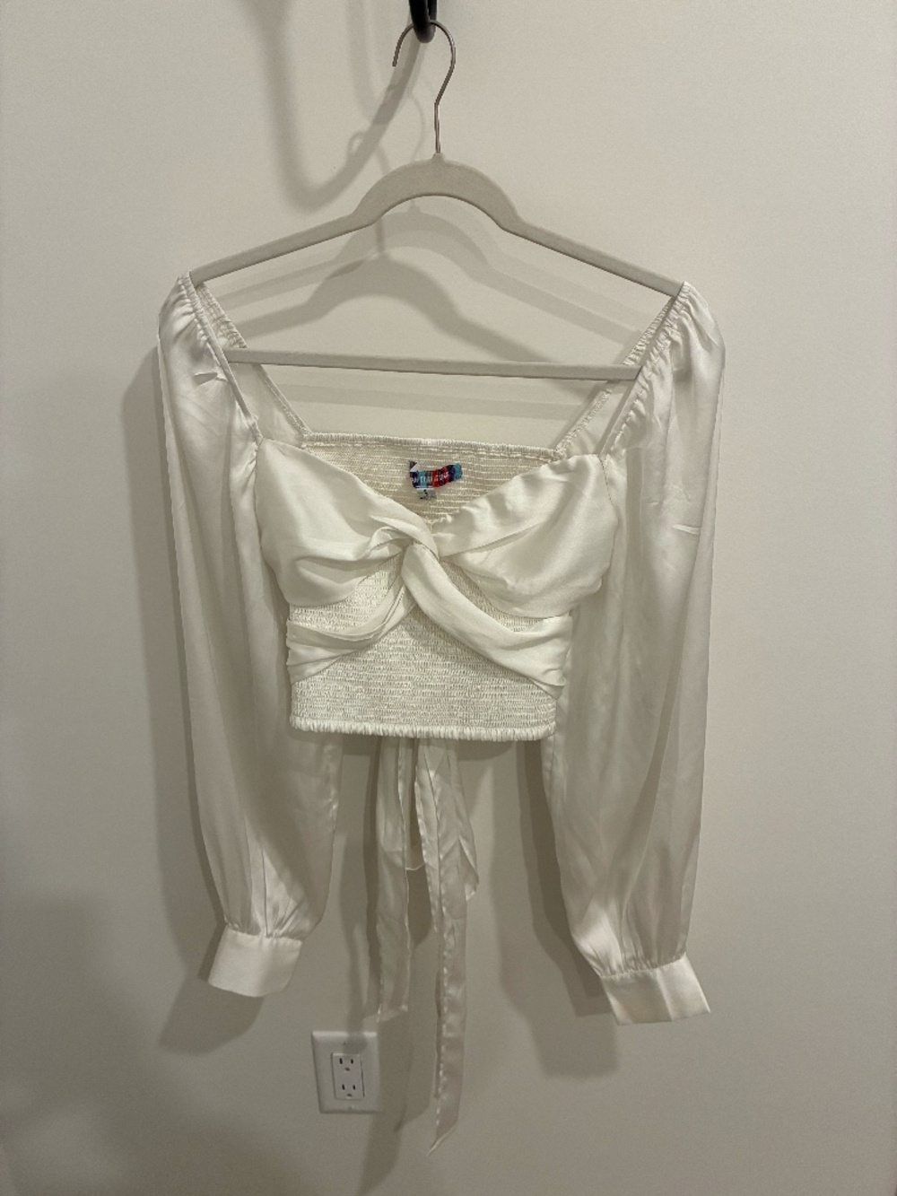 Silk Button-Sleeve, Sweetheart Top